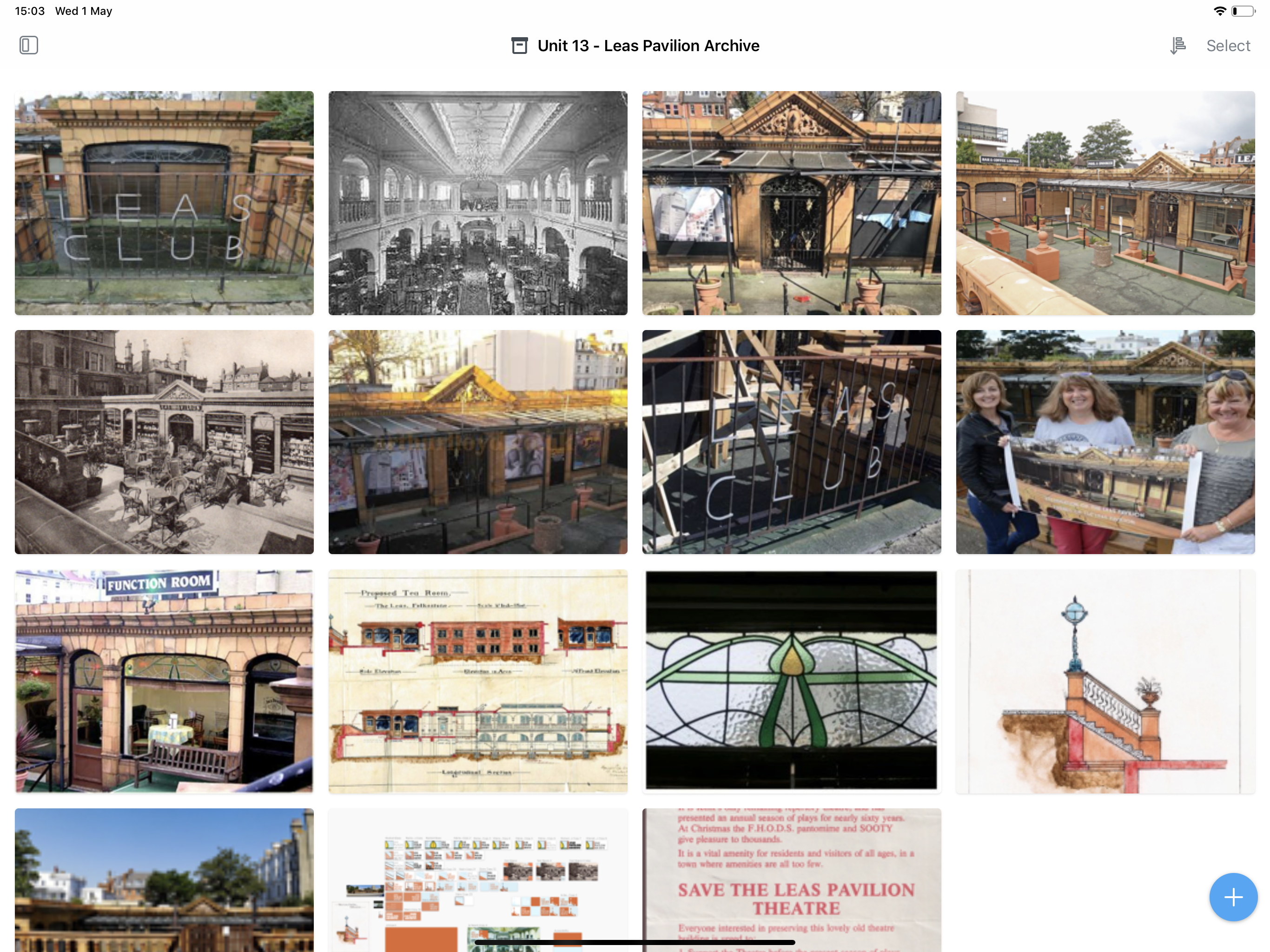A Gathered.app screen showing some of the inspiration used in the design process