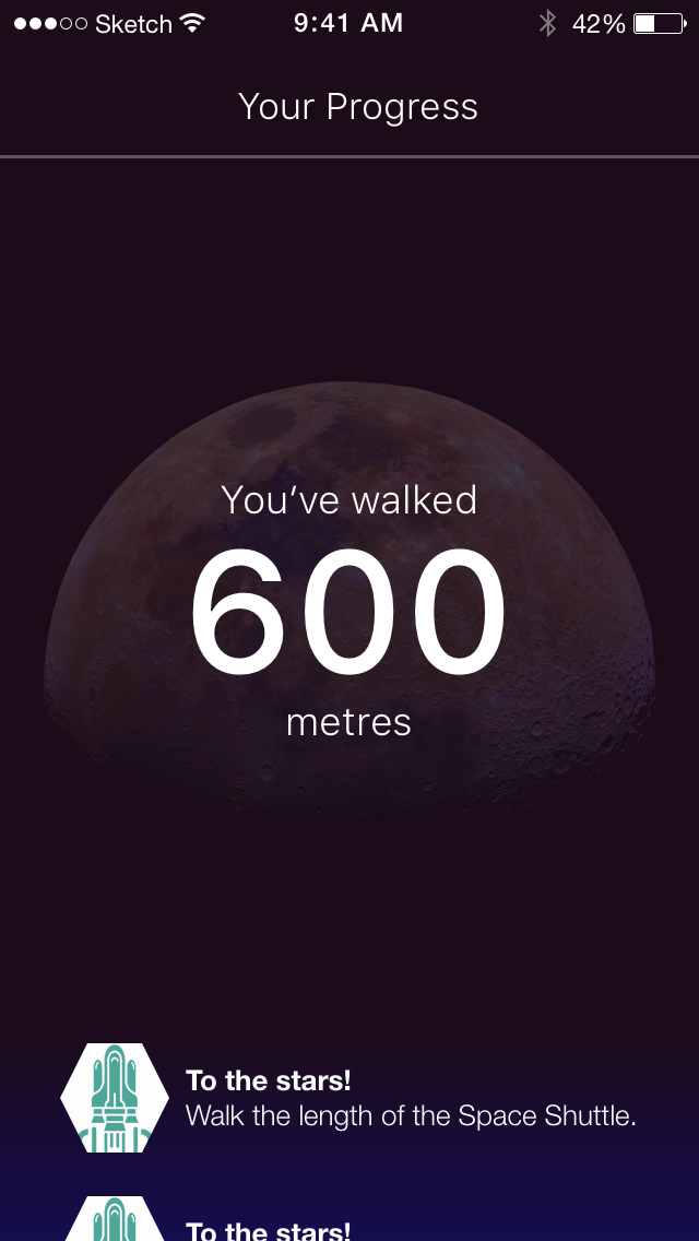 A later version showed the Moon as you walked towards it